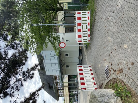 Rathaus während der Umbauarbeiten