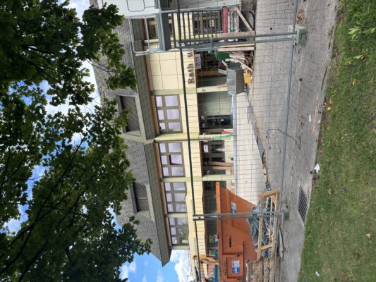 Rathaus während der Umbauarbeiten