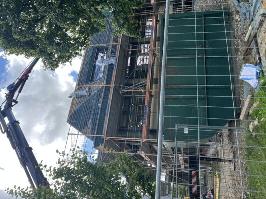 Rathaus während der Umbauarbeiten