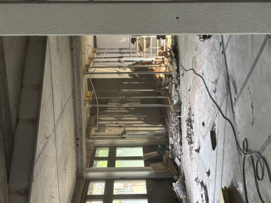 Innenraum des Rathauses während der Umbauarbeiten